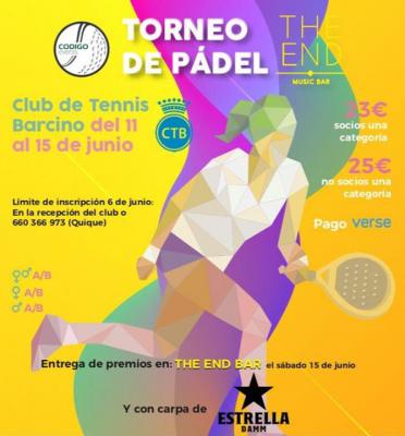 poster torneo OPEN BARCINO DE PÀDEL