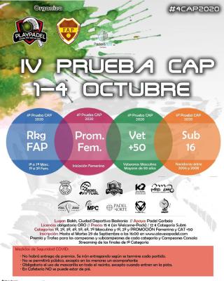 poster del torneo IV PRUEBA CAP
