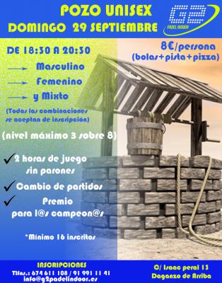 poster del torneo POZO UNISEX