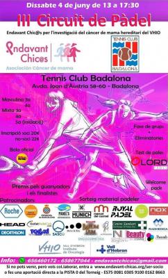 poster torneo TORNEO SOLIDARIO ENDAVANT CHIC@S