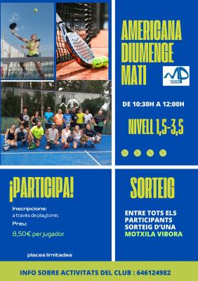 poster del torneo AMERICANA DOMINGOS