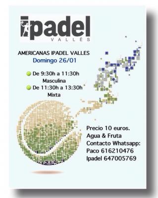 poster del torneo AMERICANAS IPADEL VALLÈS