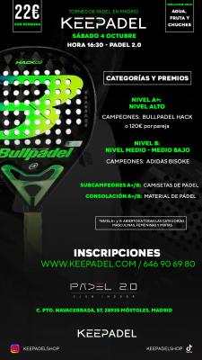 poster del torneo KEEPADEL (NIVEL A+ /B) & PADEL 2.0