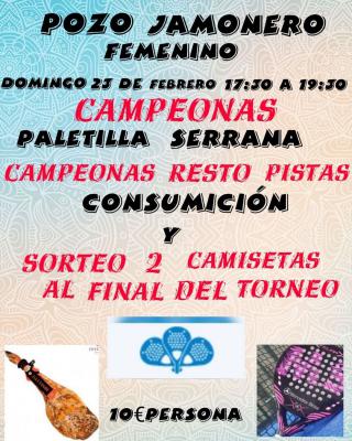 poster del torneo POZO JAMONERO FEMENINO