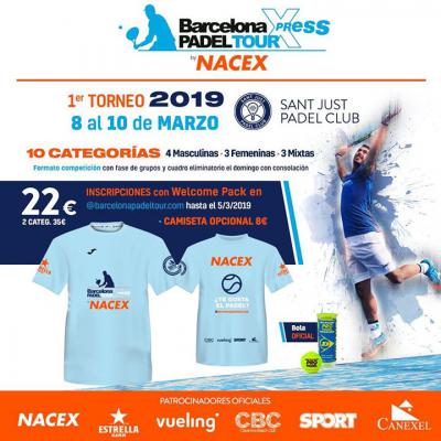 poster del torneo 1er XPRESS BARCELONA PADEL TOUR 2019
