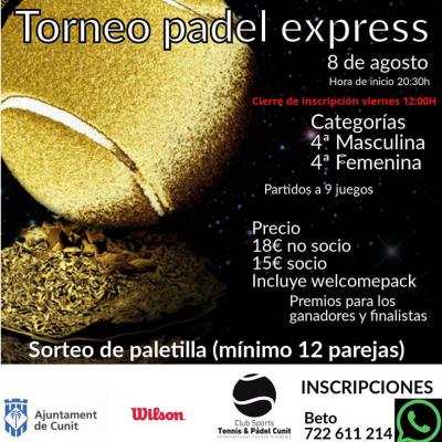 poster del torneo TORNEO PADEL EXPRESS