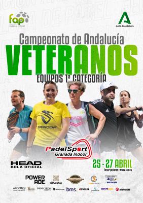 poster del torneo CAMPEONATO DE ANDALUCÍA EQUIPOS VETERANOS 1ª CATEGORIA