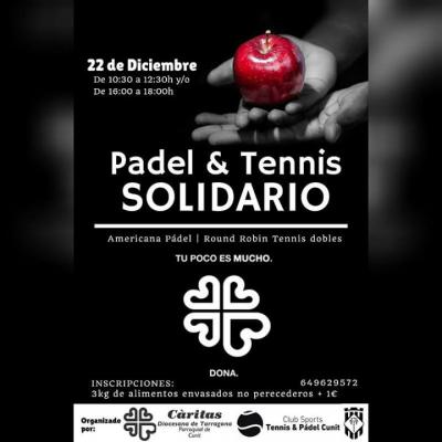 poster del torneo PADEL & TENNIS SOLIDARIO