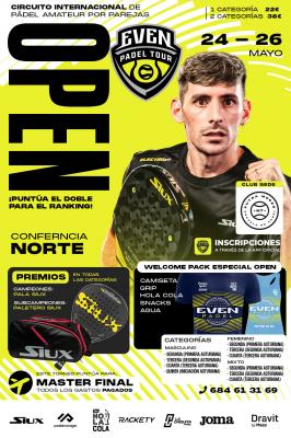 poster del torneo 2DO OPEN ASTURIAS EVEN PADEL, FUTSA MERES