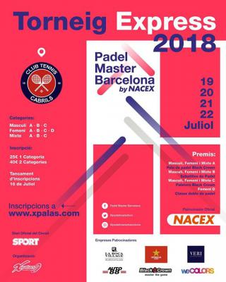 poster del torneo PADEL MASTER BARCELONA 2018