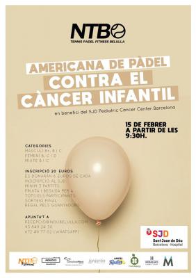 poster del torneo AMERICANA DE PADEL CONTRA EL CANCER INFANTIL