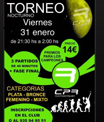 poster del torneo TORNEO NOCTURNO