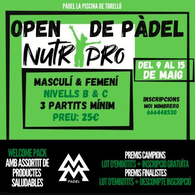 poster del torneo OPEN NUTRYPRO BY MM.PADEL