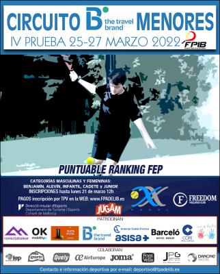 poster del torneo IV PRUEBA CIRCUITO B THE TRAVEL BRAND MENORES PUNTUABLE FEP