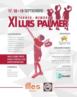 poster del torneo XI TORNEO MEMORIAL LUIS PALMER