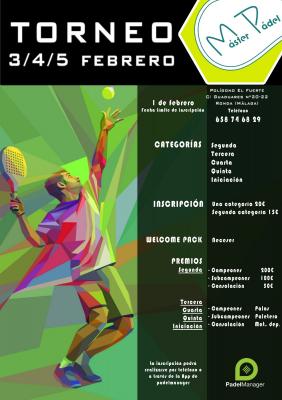poster del torneo TORNEO MASTER PÁDEL