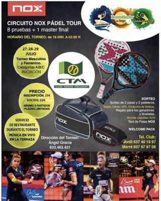poster del torneo CIRCUITO NOX PADEL TOUR