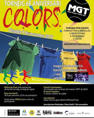 poster del torneo TORNEIG 6È ANIVERSARI COLORS