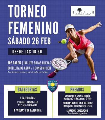 poster torneo TORNEO FEMENINO RESTAURANTE EL VALLE