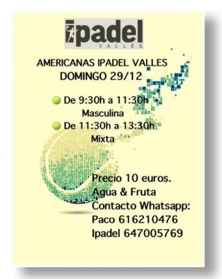 poster del torneo AMERICANAS MASCULINA Y MIXTA