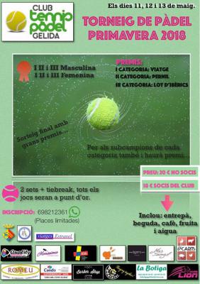 poster torneo TORNEIG PRIMAVERA 2018