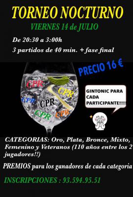 poster del torneo TORNEO NOCTURNO