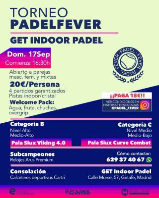 poster del torneo ¡ÚLTIMAS PLAZAS! - ABIERTO A PAREJAS MASCULINAS, FEMENINAS Y MIXTAS