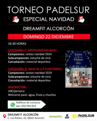 poster del torneo TORNEO PADELSUR 🎅🏻ESPECIAL NAVIDAD🎅🏻 CATEGORIAS C Y D