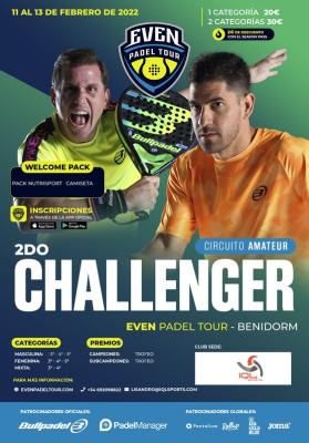 poster del torneo 2DO CHALLENGER EVEN PADEL TOUR BENIDORM