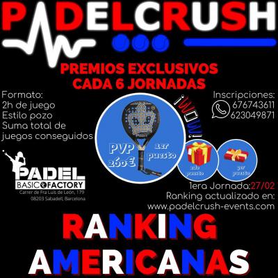 poster del torneo AMERICANA PADELCRUSH