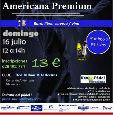 poster del torneo AMERICANA PREMIUM + BARRA LIBRE 🍺🍷