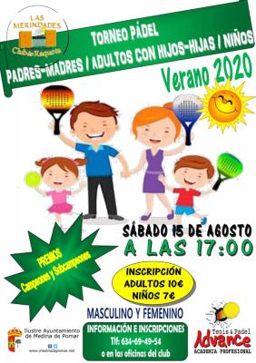 poster del torneo TORNEO PADRES-MADRES/ADULTOS CON HIJOS-HIJAS/NIÑOS