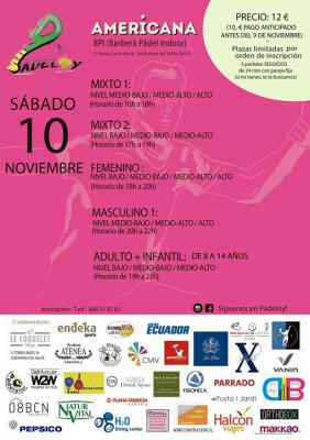 poster del torneo MEGA AMERICANA PÁDELOY