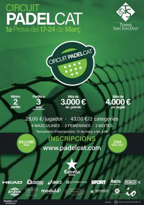 poster del torneo 1º PROVA CIRCUIT PADELCAT