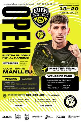 poster torneo OPEN EVEN PADEL CLUB TENNIS MANLLEU