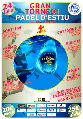 poster torneo GRAN TORNEIG PÀDEL D'ESTIU 