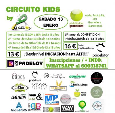 poster del torneo CIRCUITO KIDS PADELOY