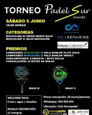 poster del torneo TORNEO PADEL SUR EVENTS