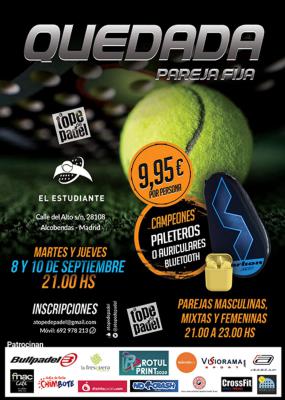 poster del torneo QUEDADA A TOPE DE PADEL