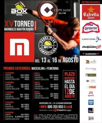 poster del torneo XV TORNEO MÁRMOLES MARTÍN RUBIÑO