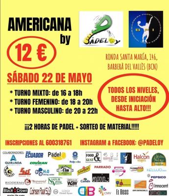 poster del torneo AMERICANA PADELOY