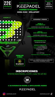 poster del torneo KEEPADEL (NIVELES A-B) & WELLSPORT