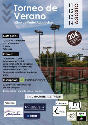 poster del torneo TORNEO DE VERANO CLUB DE PADEL AGUADULCE