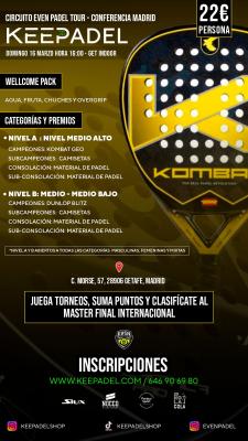 poster del torneo KEEPADEL & GET INDOOR