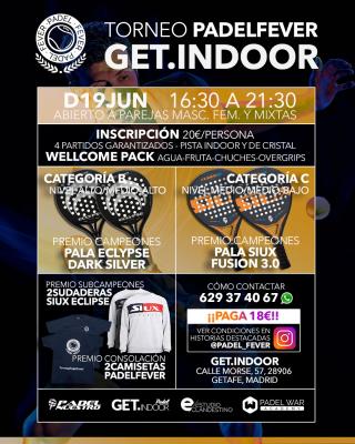 poster del torneo TORNEO PADEL FEVER - DOM19JUN EN GET INDOOR PADEL