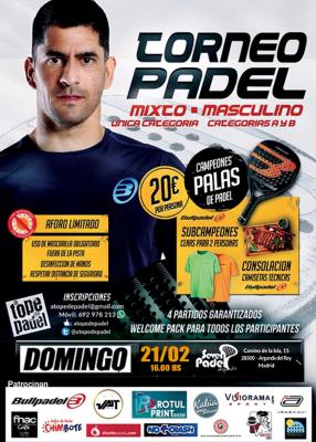 poster del torneo TORNEO DE PADEL MIXTO - MASCULINO