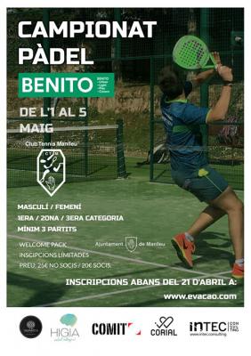 poster del torneo CAMPIONAT PADEL BENITO