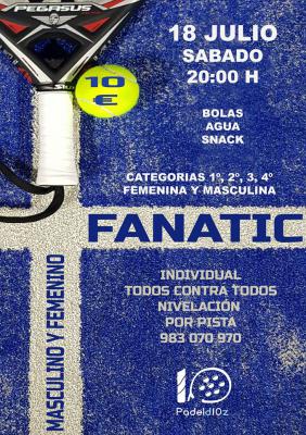 poster torneo FANATIC MASCULINO Y FEMENINO