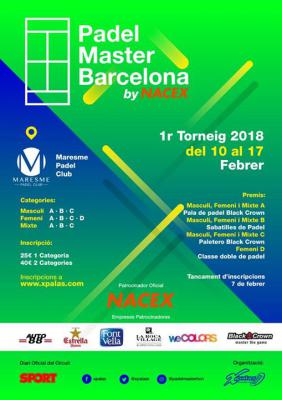poster del torneo 1r TORNEIG PADEL MASTER BARCELONA by NACEX