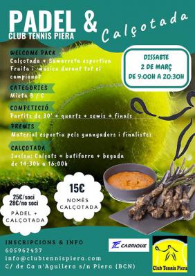 poster del torneo PADEL & CALÇOTADA